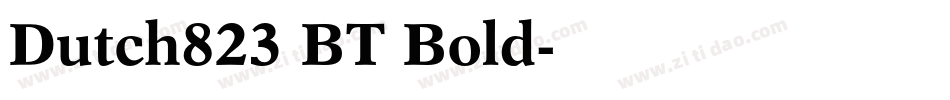 Dutch823 BT Bold字体转换